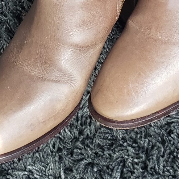 💫 Tory Burch: Musk Blair Logo Mid Heel Tall Leather Boots - Picture 7 of 14